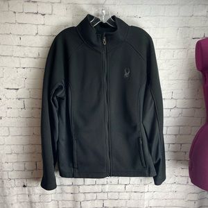 Spyder Mens size large  foremost full-zip core sweater black